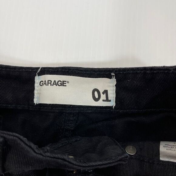 Garage Festival Shorts Black Distressed Lace Trim Women's 1 - Picture 3 of 10